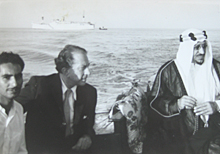 J. Paul Getty and King Saud in Mina Saud