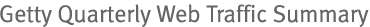 Getty Quarterly Web Traffic Summary