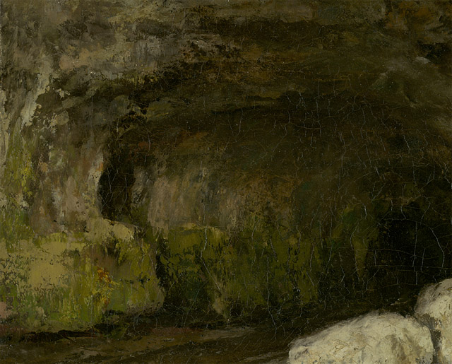 Grotto of Sarrazine near Nans-sous-Sainte-Anne (detail) / Courbet