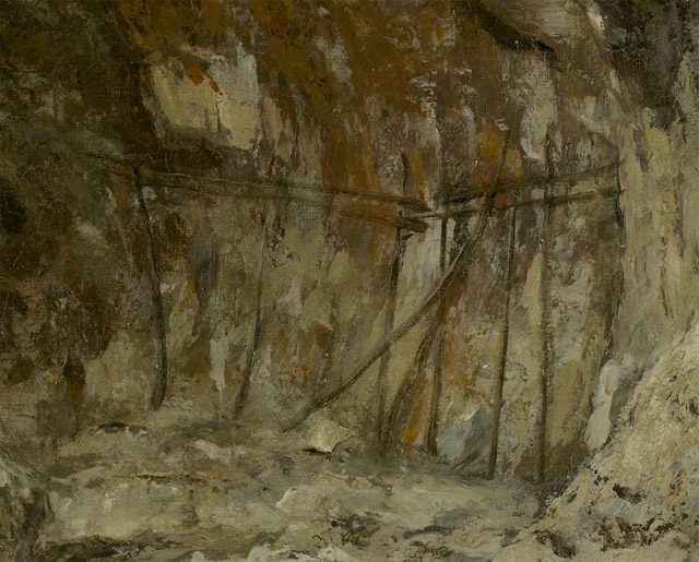Grotto of Sarrazine near Nans-sous-Sainte-Anne (detail) / Courbet
