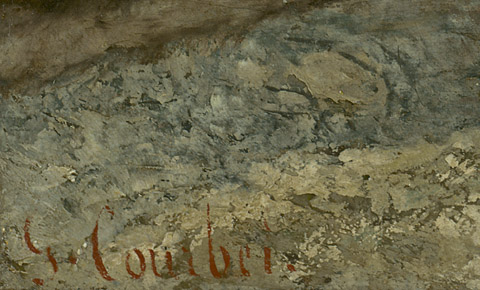 Grotto of Sarrazine near Nans-sous-Sainte-Anne (detail) / Courbet