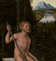 Detail: Male faun, landscape