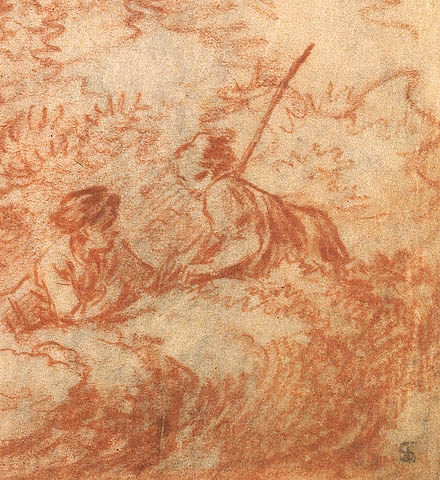 Landscape with Figures:Collector's mark