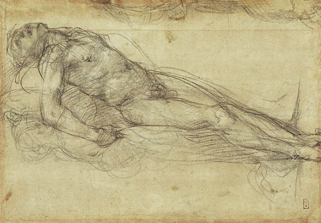 Study of Saint Francis:Verso: Dead Christ