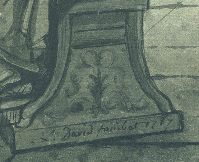 The Lictors Carrying Away the Bodies of the Sons of Brutus:Signature