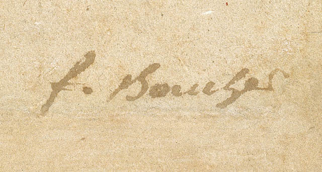 Study of a Reclining Nude:Signature