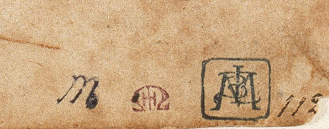 Christ Preaching in the Temple:Collectors' marks