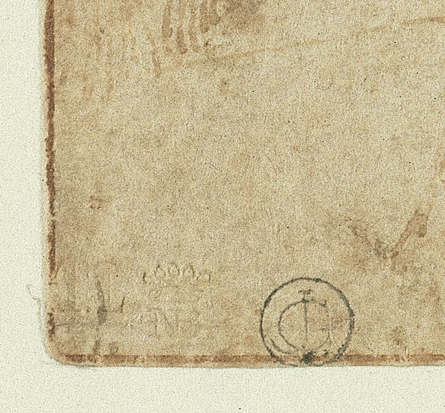 David with the Head of Goliath:Collector's marks