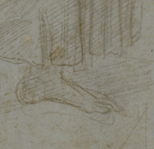 St. Paul Rending His Garments:Left foot