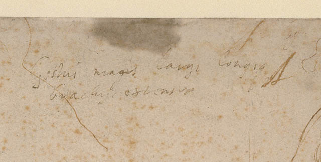 Three Groups of Apostles in a Last Supper (recto); Three Sketches for Medea and Her Children (verso):Inscription on recto