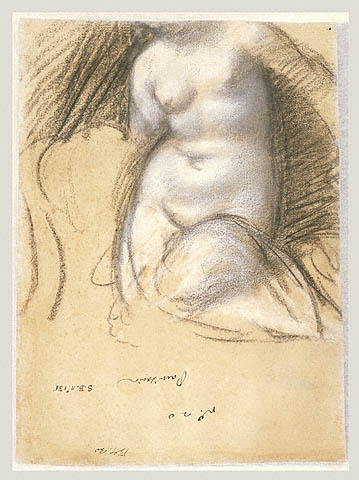 Head of a Female Figure (recto); Female Nude (verso):Verso: Female Nude