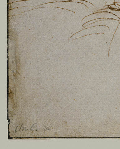A Group of Shepherds, and Other Studies:Graphite inscription