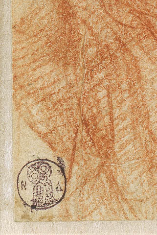 Studies of Saints John the Baptist and Jerome, a Crucifix, and Various Heads (recto); Studies of the Christ Child, a Crucifix, and a Dog (verso):Collectors' marks