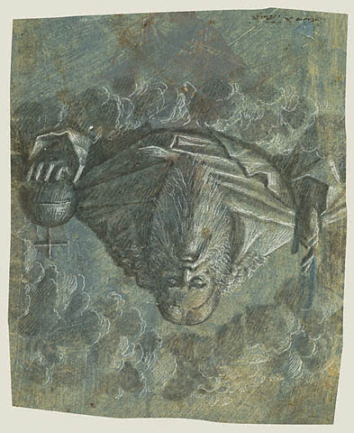 God the Father (recto); Standing Christ (verso):Recto upside-down