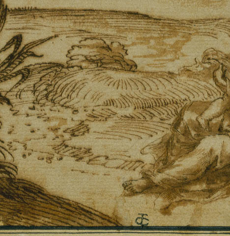 Landscape with the Holy Family (Rest on the Flight into Egypt):Collector's mark