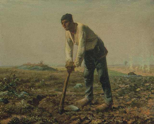Man with a Hoe:Before treatment photograph