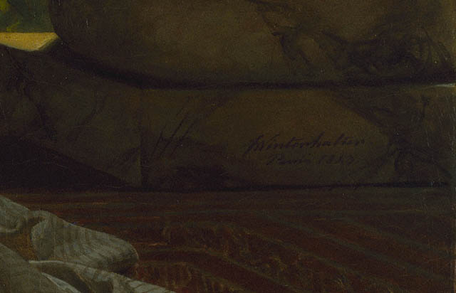 Portrait of Leonilla, Princess of Sayn-Wittgenstein-Sayn:Signature
