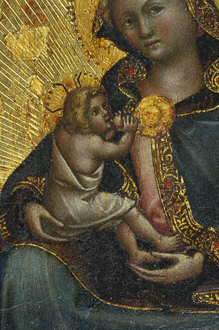 Madonna of Humility:Incised rays
