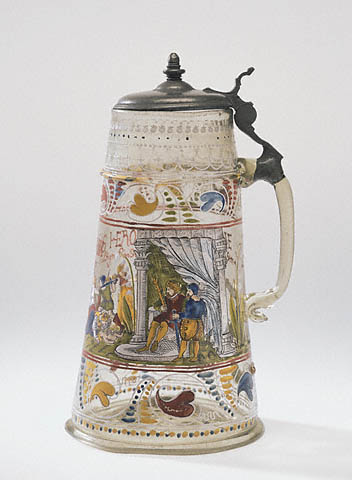 Covered Tankard:Left side