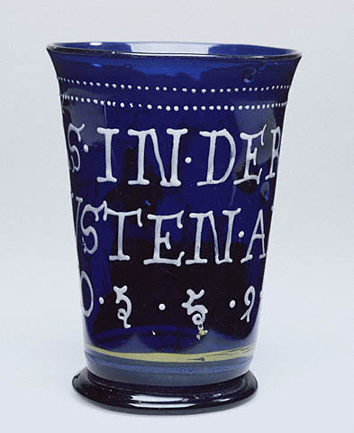 Beaker:Back with date and inscription