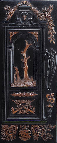 Display Cabinet:Inner side of door on front
