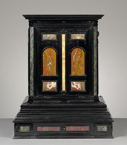 Display Cabinet:Left side with door open