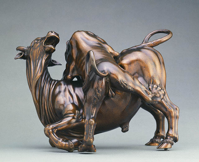 Lion Attacking a Bull:Back