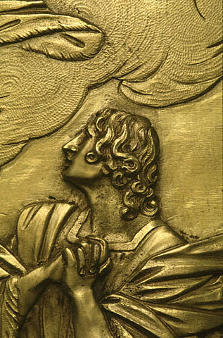 Tabernacle Door with the Crucifixion:Punch marks