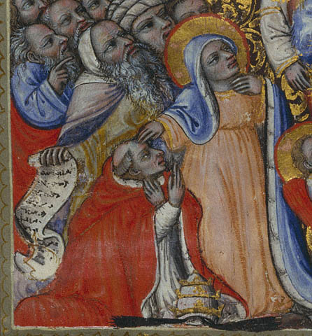 Christ in Majesty; Initial A: A Man Lifting His Soul to God:Virgin