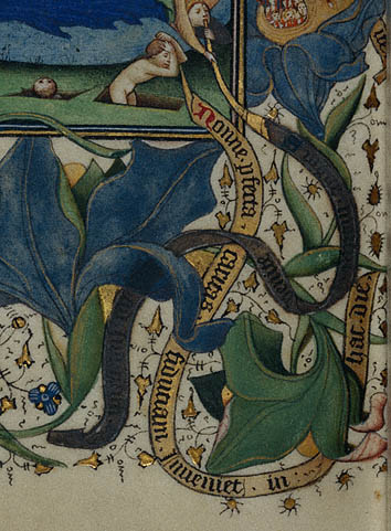 The Last Judgment:Risen dead with banner