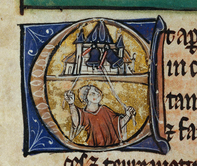 The Temple of God with the Tabernacle in the Sky:Historiated initial E