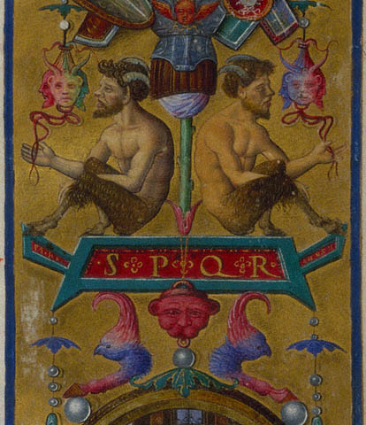 Initial R: The Resurrection:Latin monumental lettering