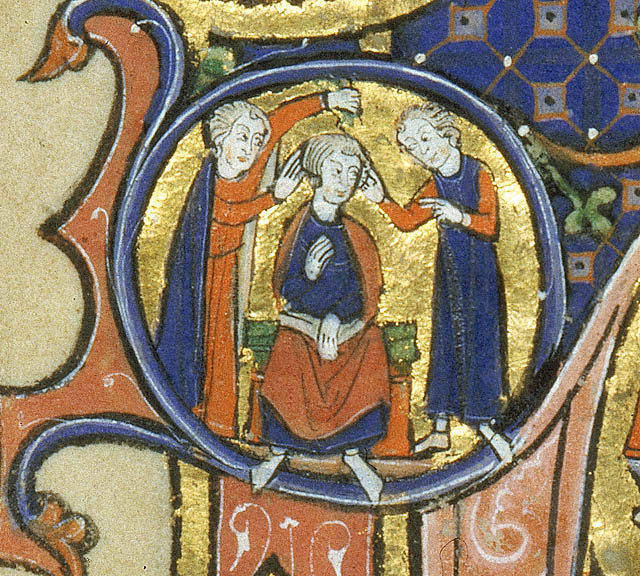 Initial B: David Playing the Harp and David and Goliath:Anointing of David