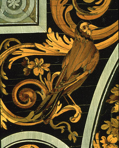 Table:Marquetry bird