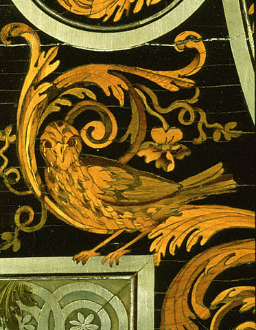 Table:Marquetry bird