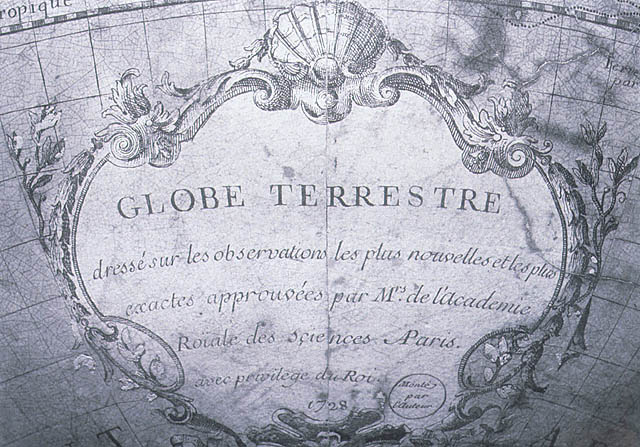 Terrestrial Globe:Engraved title and date