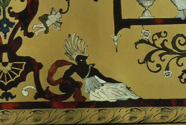 Desk:Reclining African figure