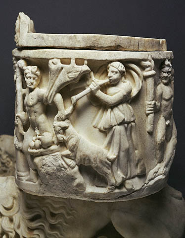Sarcophagus with Scenes of Bacchus:Left side