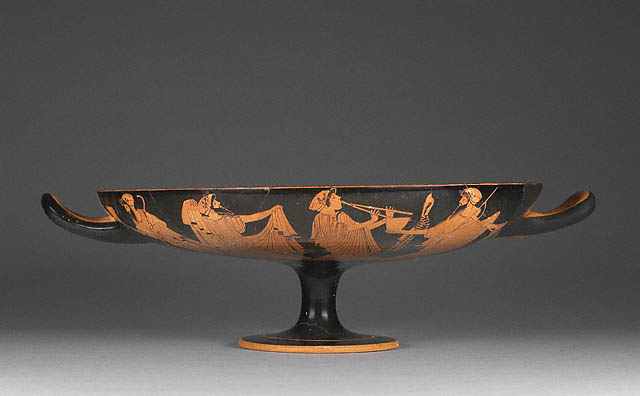 Wine Cup with Flirtation Scene:Side A