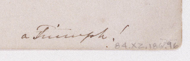 Whisper of the Muse / Portrait of G.F. Watts:Inscription on mount