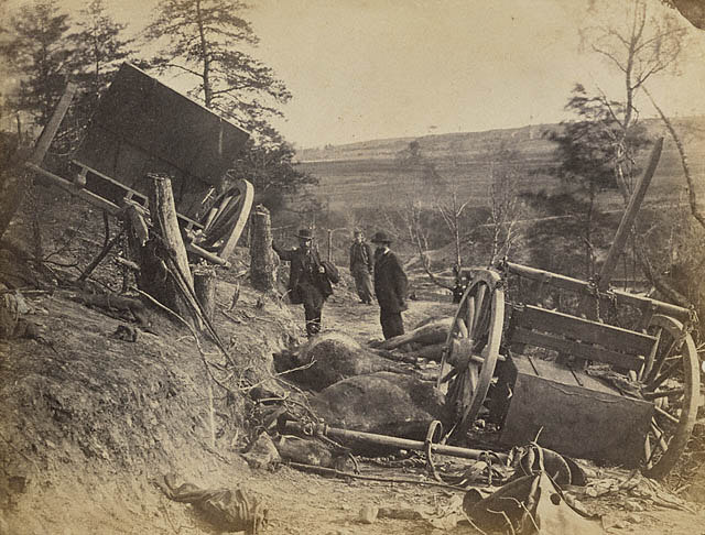 Image of scene of Battle in Fredericksburg, VA 1863