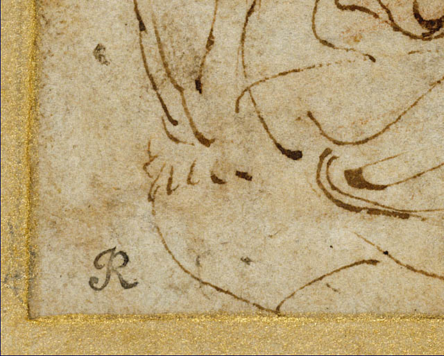 Two Studies for a Holy Family:Collector's mark