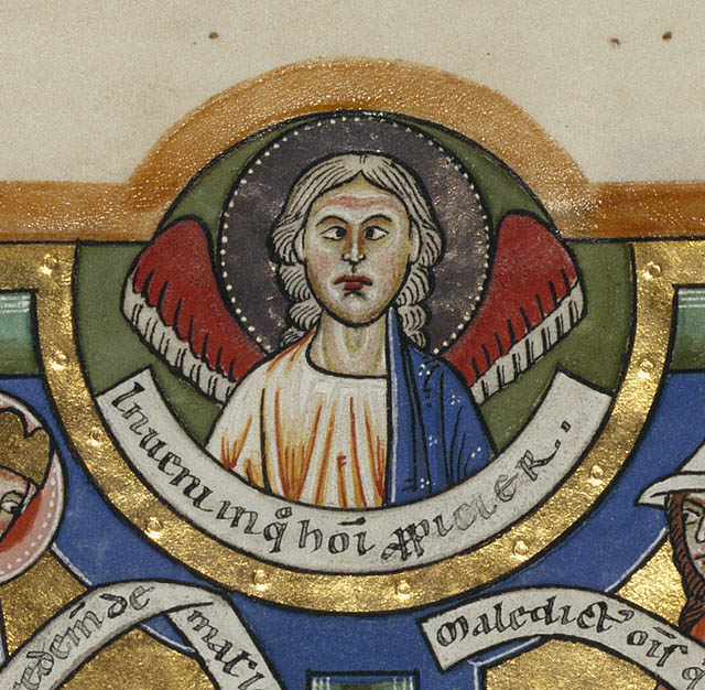 The Crucifixion:Angel's scroll