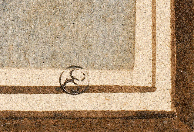 Holy Family with Saint John the Baptist Adored by an Unidentified Figure:Collector's mark