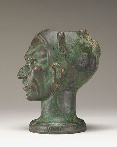 Balsamarium in the Form of a Boxer's Head:Left profile