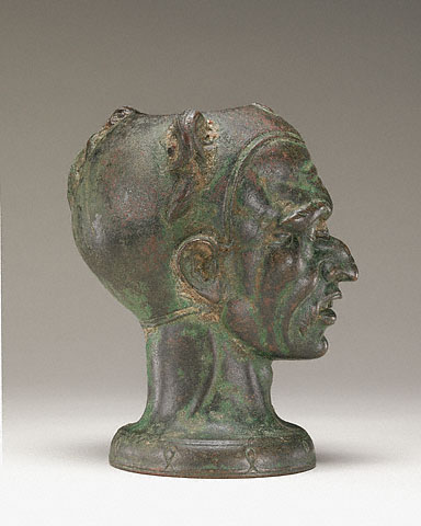Balsamarium in the Form of a Boxer's Head:Right profile