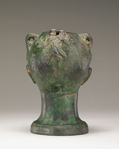 Balsamarium in the Form of a Boxer's Head:Back