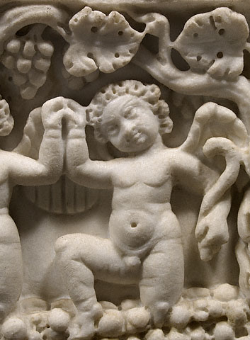Sarcophagus representing a Dionysiac Vintage Festival:Erote