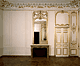 Wall with fireplace