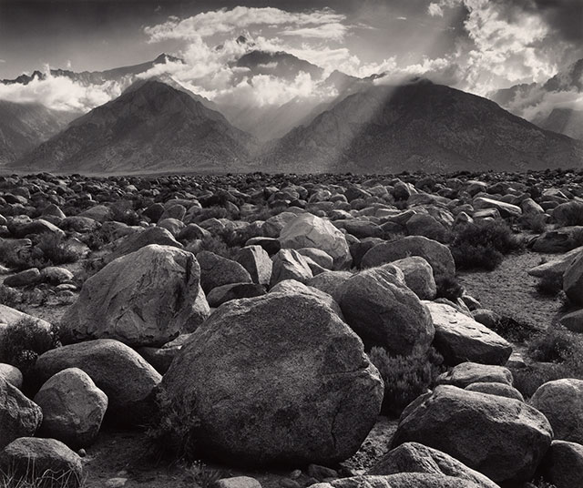 Mt. Williamson, Sierra Nevada, from Manzanar, California